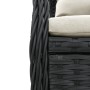 Set da Bistrò 3 pz con Cuscini Nero in Polyrattan