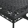 Set da Pranzo da Giardino 5 pz Nero in Alluminio Pressofuso