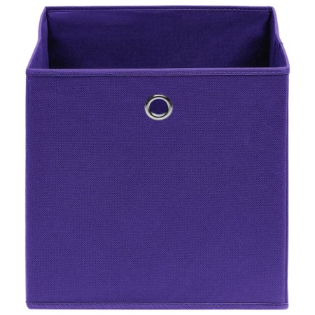 Scatole Portaoggetti 10pz Viola 32x32x32 cm Tessuto