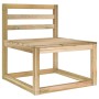 Set Salotto da Giardino 5pz con Cuscini Crema