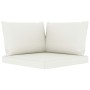 Set Salotto da Giardino 5pz con Cuscini Crema