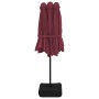 Ombrellone a Doppia Testa con LED Rosso Bordeaux 449x245 cm