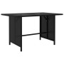 Tavolo da Pranzo da Giardino Nero 110x70x65 cm in Polyrattan