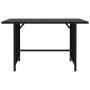 Tavolo da Pranzo da Giardino Nero 110x70x65 cm in Polyrattan