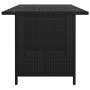 Tavolo da Pranzo da Giardino Nero 110x70x65 cm in Polyrattan