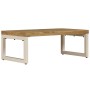 Tavolino da Salotto 100x50x35 cm Legno Massello Mango e Acciaio