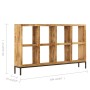 Credenza 160x25x95 cm in Legno Massello di Mango