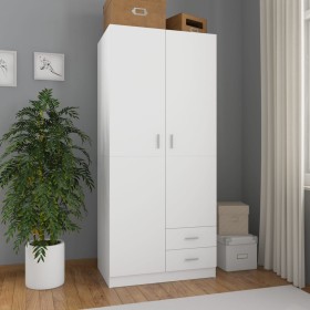 Armadio Bianco 80x52x180 cm in Legno Multistrato