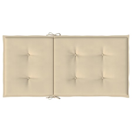 Cuscini per Sedia 4 pz Beige 100x50x3 cm in Tessuto Oxford