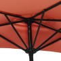 Ombrellone Palo in Alluminio Terracotta 300x155x223 cm a Metà