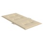 Cuscini per Sedia 6 pz Beige 100x50x3 cm in Tessuto Oxford