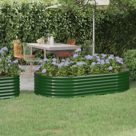 Letto Giardino Acciaio Verniciato a Polvere 175x100x36 cm Verde