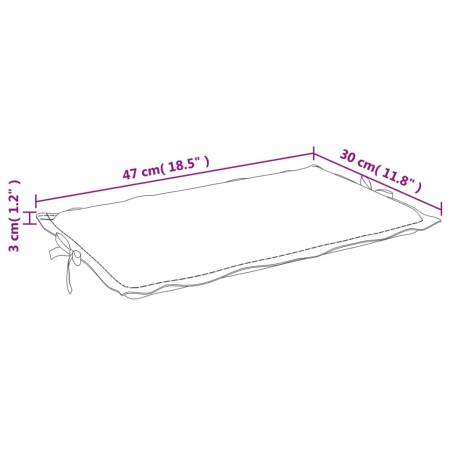 Cuscino per Lettino Crema 186x58x3 cm in Tessuto Oxford