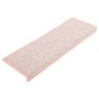 Tappeti Autoadesivi Scale Aspetto Sisal 15 pz 65x21x4 cm Rossi