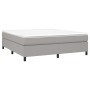 Giroletto a Molle con Materasso Grigio Chiaro160x200 cm Tessuto