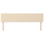 Testiera 2 pz Crema 100x5x78/88 cm in Tessuto