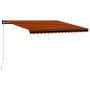 Tenda da Sole Retrattile Manuale 400x300 cm Arancione e Marrone