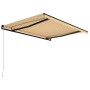 Tenda da Sole Retrattile Manuale 400x300 cm Gialla e Bianca