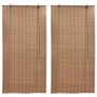 Tende a Rullo in Bambù 2pz 150x220 cm Marroni
