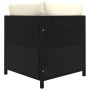 Set Divani da Giardino 6 pz con Cuscini in Polyrattan Nero