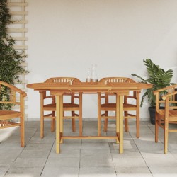 Tavolo Giardino Estensibile 110-160x80x75cm Legno Massello Teak