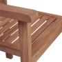 Sedie da Giardino 2 pz con Cuscini Blu in Massello di Teak