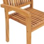 Sedie da Giardino 2 pz con Cuscini Beige Massello di Teak