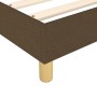 Giroletto a Molle con Materasso Marrone Scuro 140x190cm Tessuto