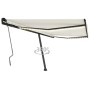 Tenda da Sole Retrattile Manuale LED 450x350 cm Crema