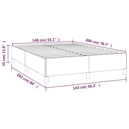 Giroletto a Molle con Materasso Tortora 140x200 cm in Tessuto