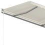 Tenda da Sole Retrattile Manuale con Pali 4x3,5 m Crema