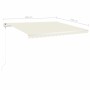 Tenda da Sole Retrattile Manuale con Pali 4x3,5 m Crema