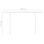 Tenda da Sole Retrattile Manuale con Pali 4x3,5 m Crema