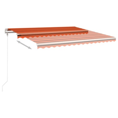 Tenda da Sole Retrattile Manuale Pali 4x3,5 m Arancio Marrone