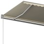 Tenda da Sole Retrattile Manuale con Pali 6x3,5 m Crema