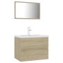 Set Mobili da Bagno Rovere Sonoma in Legno Multistrato