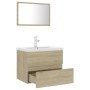 Set Mobili da Bagno Rovere Sonoma in Legno Multistrato