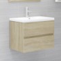 Set Mobili da Bagno Rovere Sonoma in Legno Multistrato