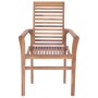 Sedie da Pranzo 8 pz con Cuscini Grigio Talpa Massello di Teak