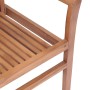 Sedie da Pranzo 8 pz con Cuscini Grigio Talpa Massello di Teak