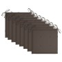 Sedie da Pranzo 8 pz con Cuscini Grigio Talpa Massello di Teak
