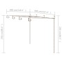 Pergolato da Giardino Marrone Anticato 4x3x2,5 m in Ferro