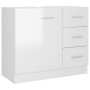 Mobile Sottolavabo Bianco Lucido 63x30x54 cm Legno Multistrato