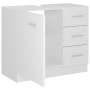 Mobile Sottolavabo Bianco Lucido 63x30x54 cm Legno Multistrato