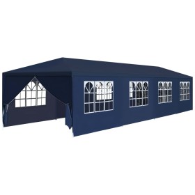 Gazebo da Giardino 3x12 m Blu