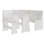 Set da Pranzo 3 pz Bianco in Legno Massello di Pino