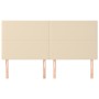 Testiera 4 pz Crema 100x5x78/88 cm in Tessuto