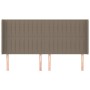 Testiera ad Orecchio Tortora 203x16x118/128 cm in Tessuto