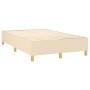 Letto a Molle con Materasso e LED Crema 120x200cm in Tessuto