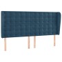 Letto a Molle con Materasso e LED Blu Scuro 180x200 cm